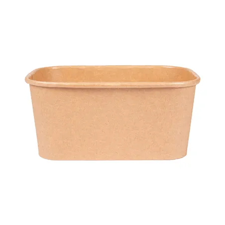 RÉCIPIENTS RECTANGULAIRES  1000 ML 320 + 26 PE G/M2 17,3x12,3x7,5 CM NATUREL KRAFT (300 UNITÉ)