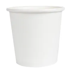 PETITS POTS  105 ML (3,5 oz) 210 + 18 PE G/M2 Ø6/4,5x5,8 CM BLANC CARTON (1000 UNITÉ)