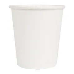 PETITS POTS  120 ML (4 oz) 210 + 18 PE G/M2 Ø6/4,5x6,5 CM BLANC CARTON (1000 UNITÉ)