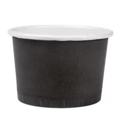 PETITS POTS  70 ML (2,3 oz) 210 + 18 PE G/M2 Ø6/5x4 CM NOIR CARTON (1000 UNITÉ)