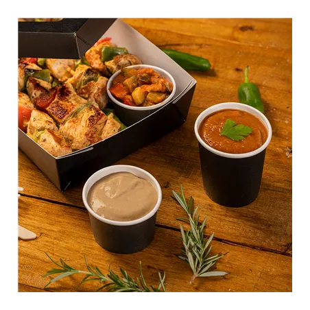 PETITS POTS  105 ML (3,5 oz) 210 + 18 PE G/M2 Ø6/4,5x5,8 CM NOIR CARTON (1000 UNITÉ)