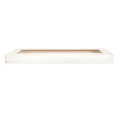 COUVERCLES AVEC FENÊTRE POUR COD. 254.65 THEPACK  11x30x2 CM BLANC CARTON NANO-MICRO + OPP (200 UNITÉ)