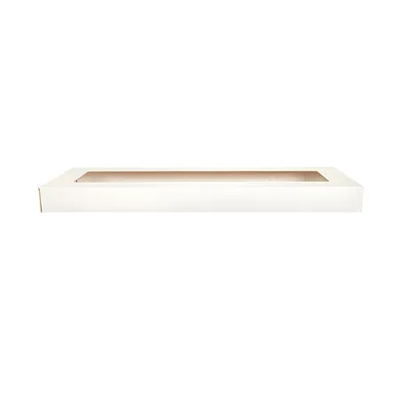 COUVERCLES AVEC FENÊTRE POUR COD. 254.65 THEPACK  11x30x2 CM BLANC CARTON NANO-MICRO + OPP (200 UNITÉ)