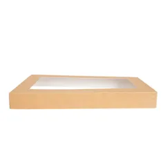 COUVERCLES AVEC FENÊTRE POUR COD. 254.72 THEPACK 22x15x2 CM NATUREL CARTON NANO-MICRO + OPP (50 UNITÉ)