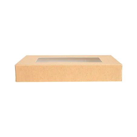 COUVERCLES AVEC FENÊTRE POUR COD.254.78 THEPACK  11x15x2 CM NATUREL CARTON NANO-MICRO + OPP (200 UNITÉ)