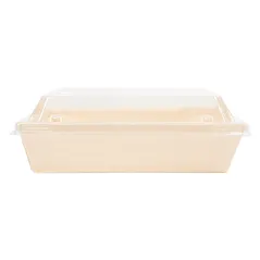 COMBO BARQUETTES + COUVERCLES PET WOOD  16x12x3,6 CM NATUREL BOIS (200 UNITÉ)