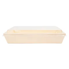 COMBO BARQUETTES + COUVERCLES PET WOOD  21,5x14,5x4 CM NATUREL BOIS (200 UNITÉ)