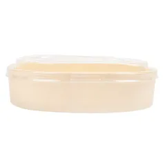 COMBO RÉCIPIENTS + COUVERCLES PET WOOD  19,3x14,5x4,5 CM NATUREL BOIS (100 UNITÉ)