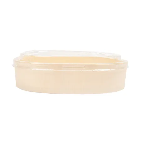 COMBO RÉCIPIENTS + COUVERCLES PET WOOD  19,3x14,5x4,5 CM NATUREL BOIS (100 UNITÉ)