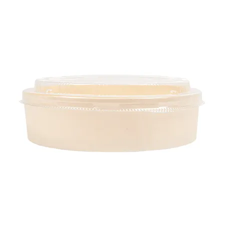 COMBO RÉCIPIENTS + COUVERCLES PET WOOD  Ø17,5x4,5 CM NATUREL BOIS (100 UNITÉ)