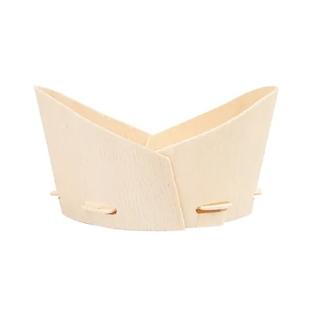 MINI RÉCIPIENTS POUR MISE EN BOUCHE WOOD  10,3x6x5,3 CM NATUREL BOIS (200 UNITÉ)
