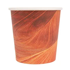 GOBELETS BOISSONS CHAUDES 1 PAROI 'ARIZONA' 120 ML 230 + 18 PE G/M2 Ø6,2/4,5x6 CM MARRON CARTON (1000 UNITÉ)