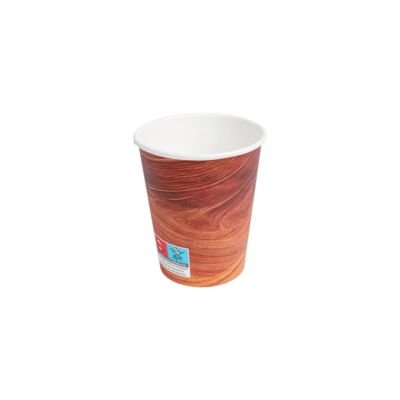 GOBELETS BOISSONS CHAUDES 1 PAROI 'ARIZONA' 240 ML 280 + 18 PE G/M2 Ø8/5,6x9,2 CM MARRON CARTON (1000 UNITÉ)