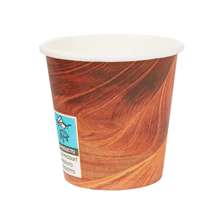 GOBELETS BOISSONS CHAUDES 1 PAROI 'ARIZONA ESPRESSO' 55 ML 230 + 18 PE G/M2 Ø5/3,5x4,9 CM MARRON CARTON (1000 UNITÉ)