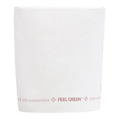 RÉCIPIENTS MULTIUSAGES FEEL GREEN 'COMPOSTABLE' 480 ML 325 G/M2 Ø8x9 CM BLANC CARTON (600 UNITÉ)