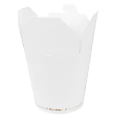 RÉCIPIENTS MULTIUSAGES FEEL GREEN 'COMPOSTABLE' 780 ML 300 G/M2 Ø9x9 CM BLANC CARTON (450 UNITÉ)