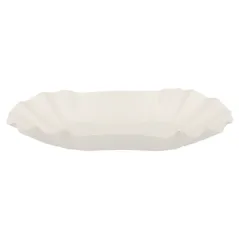 PLATEAUX OVALES 300 G/M2 16x9x3 CM BLANC CARTON (2000 UNITÉ)