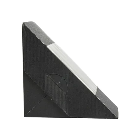 BOÎTES SANDWICH DOBLE AVEC FENÊTRE THEPACK  12,4x12,4x7,5 CM NOIR CARTON NANO-MICRO + OPP (500 UNITÉ)