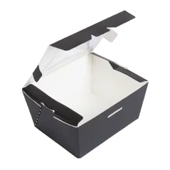 BOÎTES AVEC FENÊTRE THEPACK 780 ML 11,2x9x6,4 CM NOIR CARTON NANO-MICRO + OPP (300 UNITÉ)