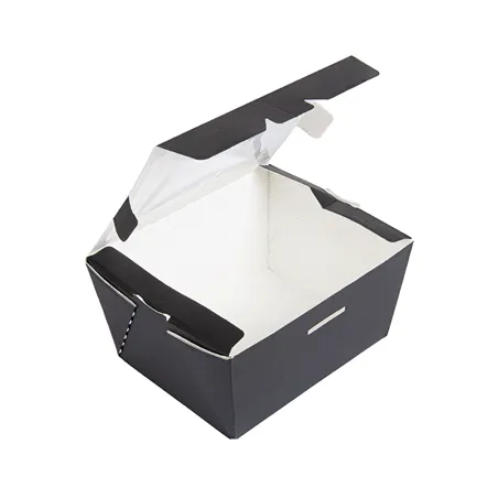 BOÎTES AVEC FENÊTRE THEPACK 780 ML 11,2x9x6,4 CM NOIR CARTON NANO-MICRO + OPP (300 UNITÉ)