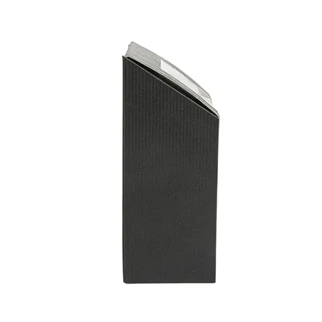 BOÎTES TORTILLA-WRAP AVEC FENÊTRE THEPACK  9,2x5,1x9,2/12,5 CM NOIR CARTON NANO-MICRO + OPP (600 UNITÉ)