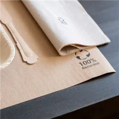 SETS DE TABLE POUR PLATEAUX FEEL GREEN  48 G/M2 25x31 CM NATUREL PAPIER RECYCLÉ (2000 UNITÉ)