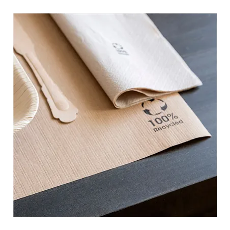 SETS DE TABLE POUR PLATEAUX FEEL GREEN  48 G/M2 25x31 CM NATUREL PAPIER RECYCLÉ (2000 UNITÉ)