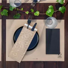 SETS DE TABLE POUR PLATEAUX FEEL GREEN  48 G/M2 28x35 CM NATUREL PAPIER RECYCLÉ (2000 UNITÉ)