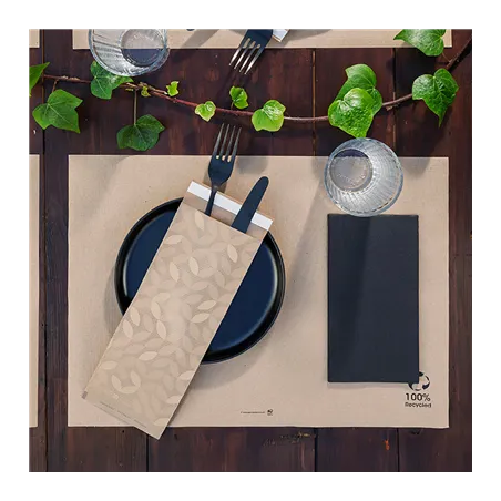 SETS DE TABLE POUR PLATEAUX FEEL GREEN  48 G/M2 28x35 CM NATUREL PAPIER RECYCLÉ (2000 UNITÉ)