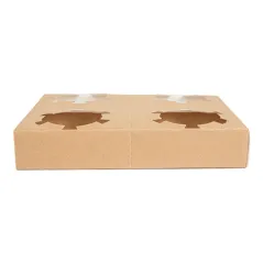 PORTE-GOBELETS 4 GOBELETS PRÉ-DÉCOUPE THEPACK  19x17x3,5 CM NATUREL CARTON NANO-MICRO (200 UNITÉ)