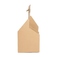 PORTE-BOUTEILLES, 4 BOUTEILLES THEPACK  15x15x32 CM NATUREL CARTON MICROCANAL (200 UNITÉ)