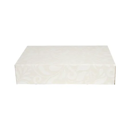 BOÎTES CATERING, PLATE THEPACK 'DAMASCO'  28x19x6 CM BLANC CARTON NANO-MICRO (100 UNITÉ)