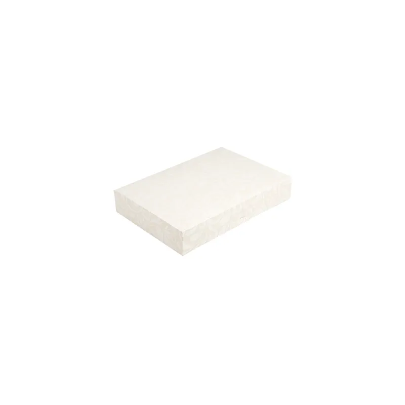 BOÎTES CATERING, PLATE THEPACK 'DAMASCO'  34x25x6 CM BLANC CARTON NANO-MICRO (100 UNITÉ)