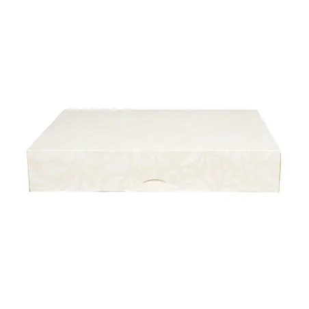 BOÎTES CATERING, PLATE THEPACK 'DAMASCO'  34x25x6 CM BLANC CARTON NANO-MICRO (100 UNITÉ)