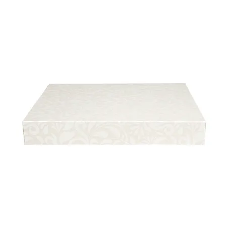 BOÎTES CATERING, PLATE THEPACK 'DAMASCO'  42x32x6 CM BLANC CARTON NANO-MICRO (100 UNITÉ)
