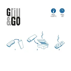 PAPIER INGRAISSABLES OUVERT 2 CÔTÉS PFAS FREE 'GRILL&GO' 38 GR/M2 16x16,5 CM NATUREL PARCH.INGRAISSABLE (500 UNITÉ)