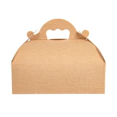 BOÎTES AVEC ANSES PÂTISSERIE THEPACK  20x18x7 CM NATUREL CARTON NANO-MICRO (150 UNITÉ)