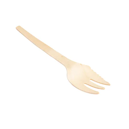 COUTEAU / FOURCHETTE WOOD  13,7 CM NATUREL BOIS (100 UNITÉ)