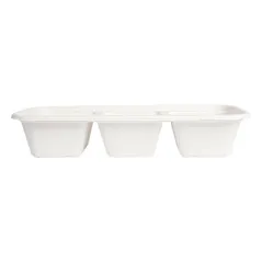 PLATEAUX 3 COMPART BIONIC 500 ML 22,5x9,6x4,3 CM BLANC BAGASSE (600 UNITÉ)