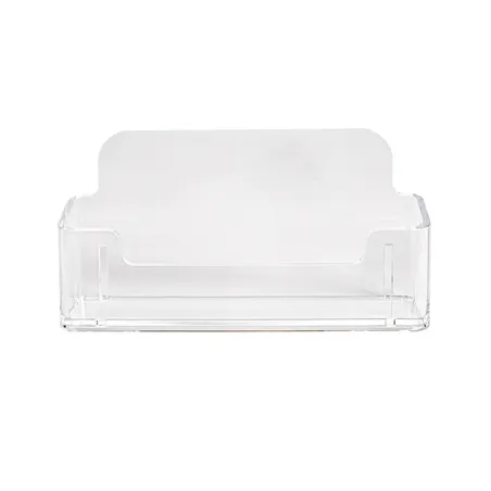 PORTE-CARTES DE VISITE À POSER   9,5x2,3x4,8 CM TRANSPARENT PS (2 UNITÉ)
