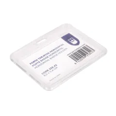 PORTE BADGE HORIZONTAL 8,5x5,4 CM TRANSPARENT PP (1 UNITÉ)