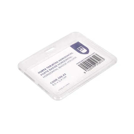 PORTE BADGE HORIZONTAL   8,5x5,4 CM TRANSPARENT PP (1 UNITÉ)