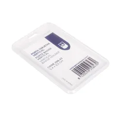 PORTE BADGE VERTICAL 5,4X8,5 CM TRANSPARENT PP (1 UNITÉ)