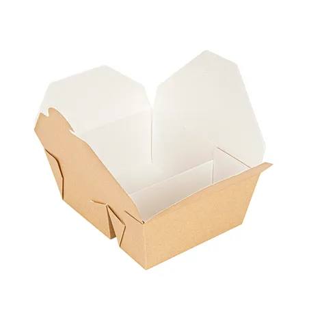 BOÎTES AMÉRICAINES 2 COMPART. THEPACK 900+450ML 15,2x12,1x6,5CM NATUREL CARTON NANO-MICRO + PP (300 UNITÉ)