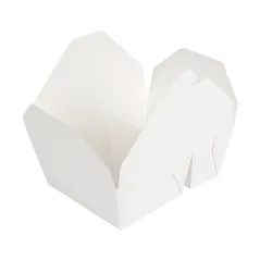 BOÎTES AMÉRICAINES 2 COMPART. THEPACK 900+450ML 15,2x12,1x6,5CM BLANC CARTON NANO-MICRO + PP (300 UNITÉ)