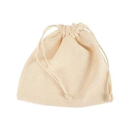 SACS FILET RÉUTILISABLES   26x26 CM BEIGE COTON (25 UNITÉ)