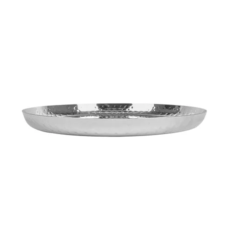 PLATEAU MARTELÉ ARTINOX  Ø 37x2,8 CM ARGENTE INOX (1 UNITÉ)