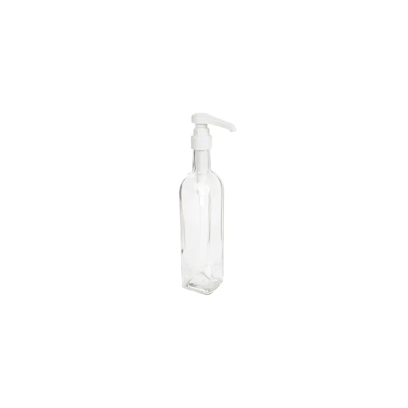 BOUTEILLE + POMPE CONDIMENTS  500 ML 6x29,7 CM TRANSPARENT VERRE (24 UNITÉ)