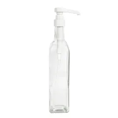 BOUTEILLE + POMPE CONDIMENTS  500 ML 6x29,7 CM TRANSPARENT VERRE (24 UNITÉ)