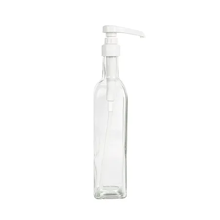 BOUTEILLE + POMPE CONDIMENTS  500 ML 6x29,7 CM TRANSPARENT VERRE (24 UNITÉ)